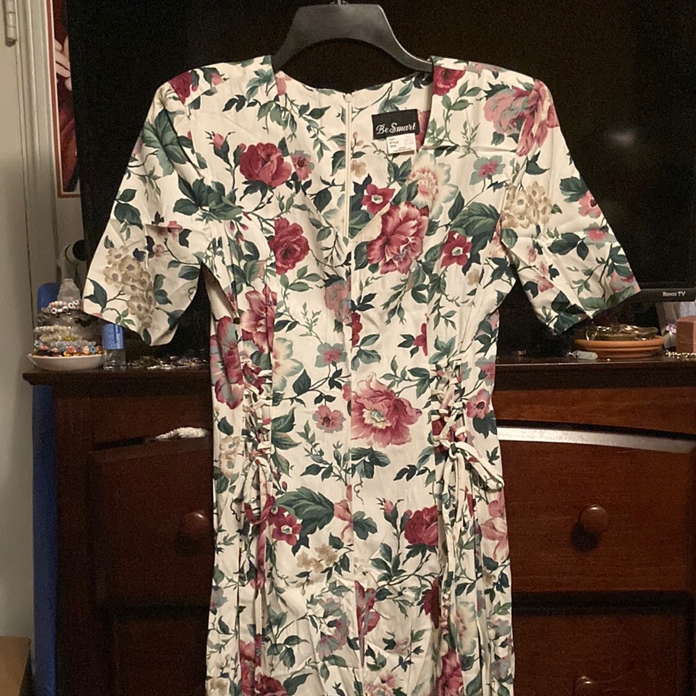 “Be Smart” Vintage Floral Dress